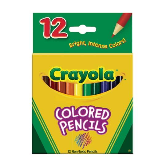 Crayola&#xAE; 12 Color Half-Size Colored Pencil Set
